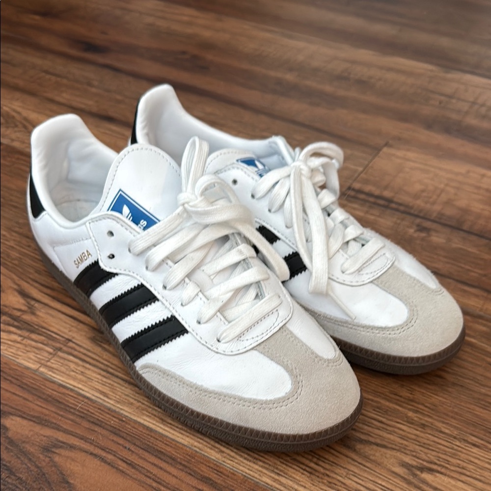 Adidas Samba White and Black Sneakers Classic Design